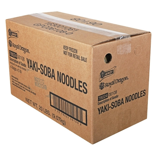 Amoy Yaki Soba Yakisoba Noodles, 4 x 5 lb Case - GS1 closed shipping case image