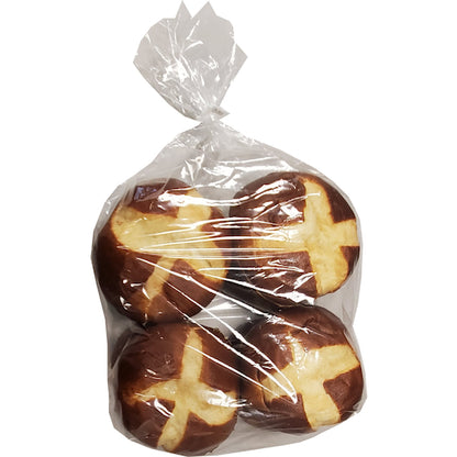Gonnella Baking Pretzel Sliced Pretzel Hamburger Bun, 6 x 8 x 3 oz Case - Breads, Rolls & Buns