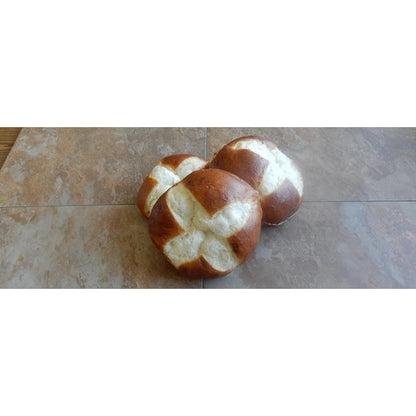 Gonnella Baking Pretzel Sliced Pretzel Hamburger Bun, 6 x 8 x 3 oz Case - DOT product image 7