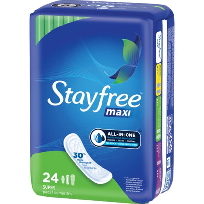 Stayfree Maxi Pads Super, 6 x 24 ct Case - DOT product image 4
