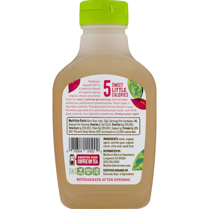 Madhava Low Calorie, Organic Agave FIVE Sweetener, 6 x 16 fl oz Case - DOT product image 7