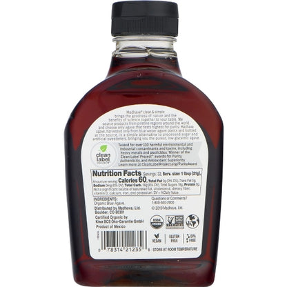 Madhava Organic Raw Amber Agave, 6 x 23.5 oz Case - DOT product image 5