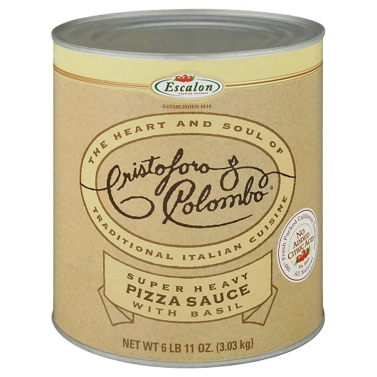 Christoforo Colombo Super PIZZA SAUCE WITH BASIL, 6 x 107 oz Case - DOT product image 2