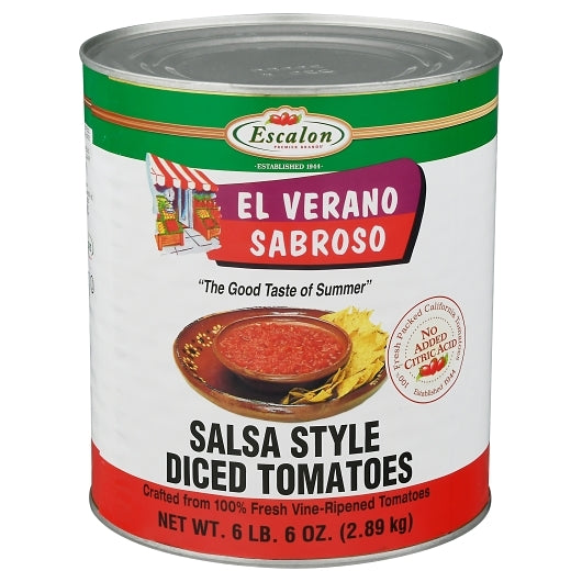 El Verano Sabroso Salsa Diced Tomato, 6 x 102 oz Case - Condiments & Sauces - image 2