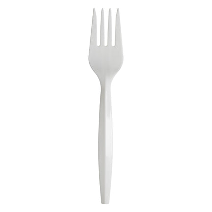 Dixie Polypropylene White Fork, 1 x 1000 ct Case - Plates Bowls