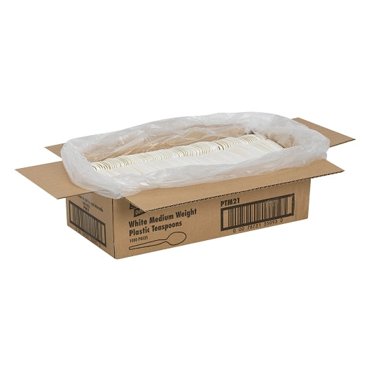 Dixie Medium Weight Polypropylene White Teaspoon, 1 x 1000 ct Case - DOT product image 3