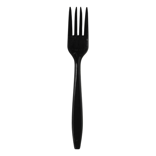 Dixie Gp Pro Individually Wrapped Heavy Weight Polypropylene Plastic Black Fork, 1 x 1000 ct Case - DOT product image 2