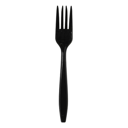 Dixie Gp Pro Individually Wrapped Heavy Weight Polypropylene Plastic Black Fork, 1 x 1000 ct Case - DOT product image 2