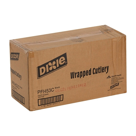 Dixie Gp Pro Individually Wrapped Heavy Weight Polypropylene Plastic Black Fork, 1 x 1000 ct Case - DOT product image 6