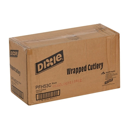 Dixie Gp Pro Individually Wrapped Heavy Weight Polypropylene Plastic Black Fork, 1 x 1000 ct Case - DOT product image 6