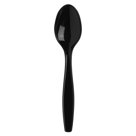 Dixie Heavyweight Polypropylene Individually Wrapped Black Teaspoon, 1 x 1000 ct Case - DOT product image 2