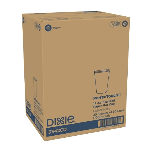 Dixie PerfecTouch 12 Ounce Hot Coffee paper cup, 20 x 50 ct Case - DOT product image 2