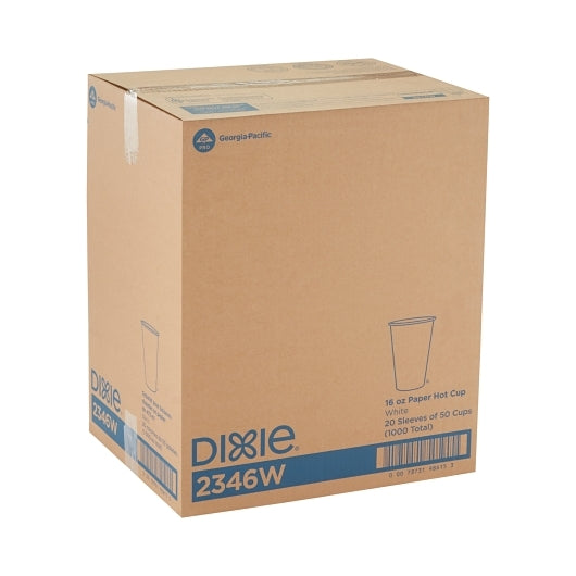 Dixie 16 Ounce Simply White Paper Hot Cup, 20 x 50 ct Case - DOT product image 6
