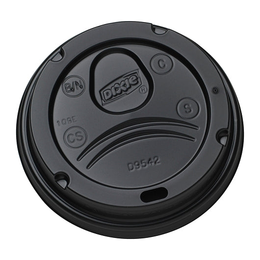 Dixie Black Dome Lid Fits Perfectouch 12 and 16 Ounce Paper Hot Cup, 10 x 100 ct Case - DOT product image 3