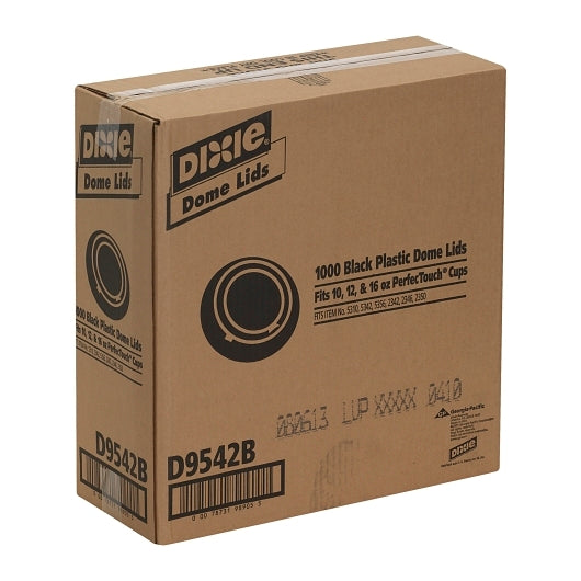 Dixie Black Dome Lid Fits Perfectouch 12 and 16 Ounce Paper Hot Cup, 10 x 100 ct Case - DOT product image 5