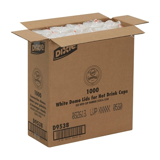 Dixie White Lid Fits 8 Ounce Paper Hot Cup, 10 x 100 ct Case - DOT product image 5