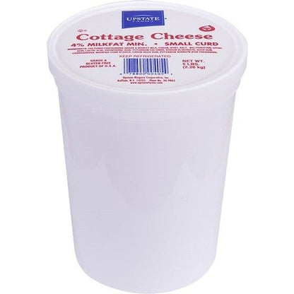 Upstate Niagara Percent 4% Small Curd Cottage Cheese, 4 x 5 lb Case - Cheese & Dairy