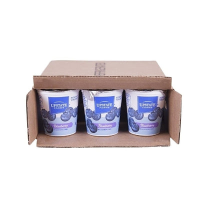 Upstate Farms Nonfat Blueberry Blended Yogurt, 12 x 8 oz Case - GS1 open-case image