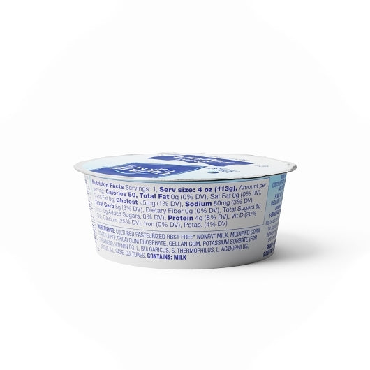Upstate Niagara Coop Nonfat Plain Yogurt, 48 x 4 oz Case - DOT product image 3
