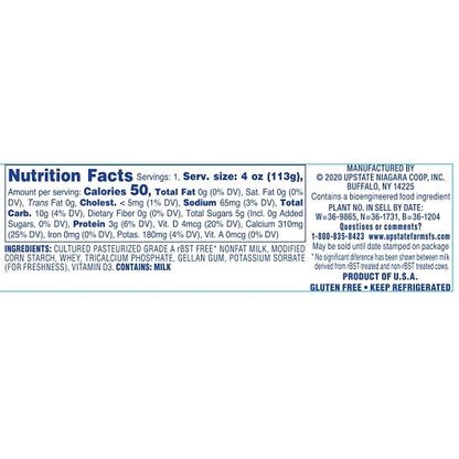 Upstate Niagara Coop Nonfat Plain Yogurt, 48 x 4 oz Case - DOT product image 7