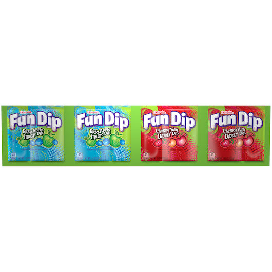 Lik-M-Aid Fun Dip Apple Cherry, 12 x 1.28 lb Case - Candy & Confections