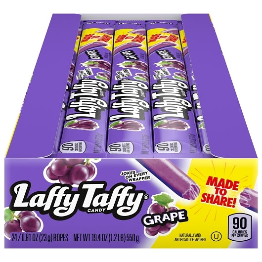 Laffy Taffy Grape Rope, 12 x 24 x 0.81 oz Case - Candy & Confections