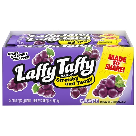 Laffy Taffy Grape, 12 x 24 x 1.5 oz Case - Candy & Confections