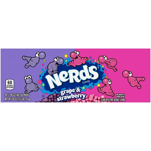 Nerds Grape Strawberry, 10 x 36 x 1.65 oz Case - Candy & Confections