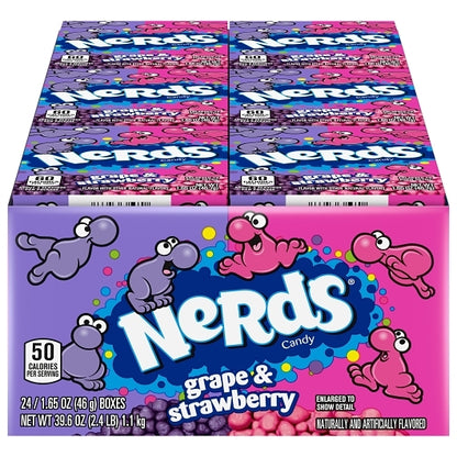 Nerds Grape & Strawberry, 12 x 24 x 1.65 oz Case - Candy & Confections
