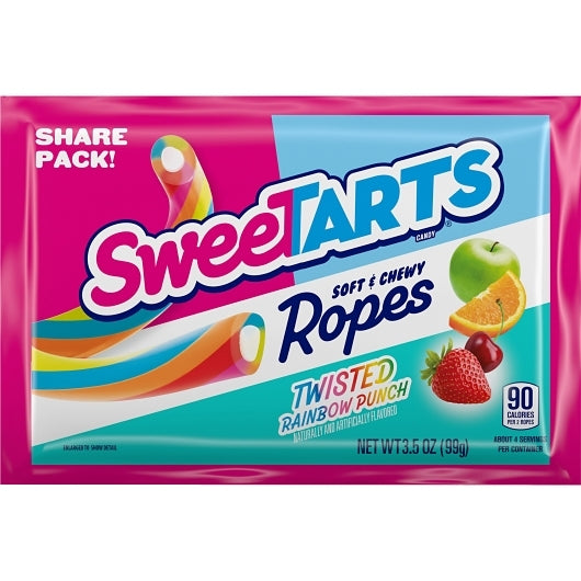 Sweetart Ropes Twist Rainbow Twists Share Pack, 4 x 12 x 3.5 oz Case - DOT product image 3
