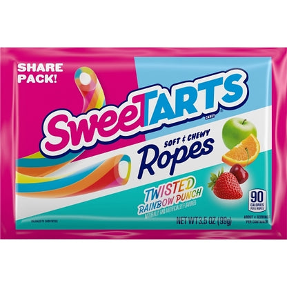 Sweetart Ropes Twist Rainbow Twists Share Pack, 4 x 12 x 3.5 oz Case - DOT product image 3