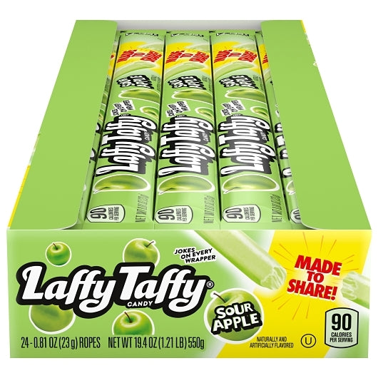 Laffy Taffy Sour Apple, 12 x 24 x 0.81 oz Case - Candy & Confections