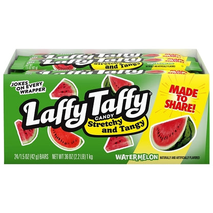 Laffy Taffy Watermelon Taffy Singles, 12 x 24 x 1.5 oz Case - Candy & Confections