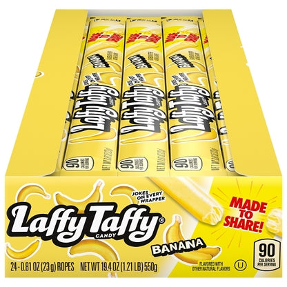 Laffy Taffy Banana Rope, 12 x 24 x 0.81 oz Case - Candy & Confections