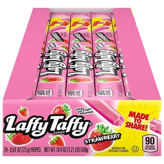 Laffy Taffy Strawberry Rope, 12 x 24 x 0.81 oz Case - Candy & Confections