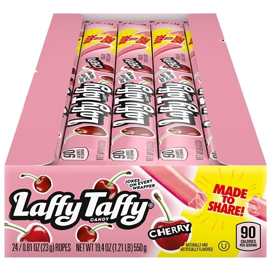 Laffy Taffy Cherry Rope, 12 x 24 x 0.81 oz Case - Candy & Confections