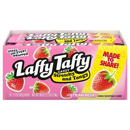 Laffy Taffy Strawberry Taffy, 12 x 24 x 1.5 oz Case - Candy & Confections