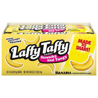Laffy Taffy Banana United States Taffy, 12 x 24 x 1.5 oz Case - Candy & Confections