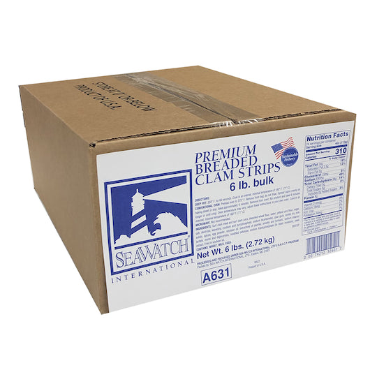 Sea Watch Frozen Pre-Fried Clam Strips, 1 x 6 lb Case - DOT product image 3