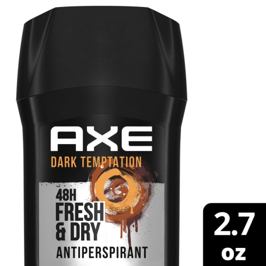 Axe Men's Dark Temptation Deodorant Invisible Solid, 2 x 6 x 2.6 oz Case - Health & Personal Care