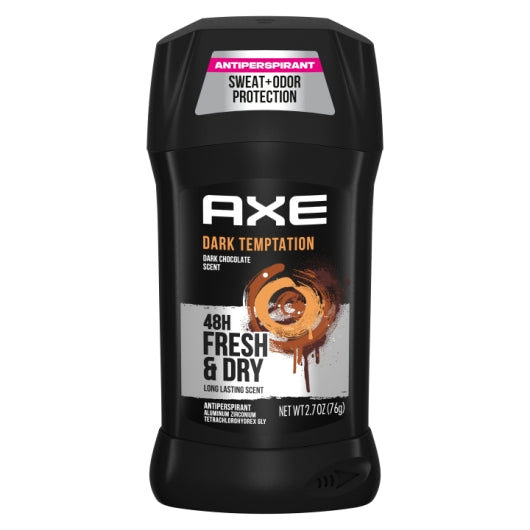 Axe Men's Dark Temptation Deodorant Invisible Solid, 2 x 6 x 2.6 oz Case - Front/center packaged product image