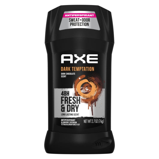 Axe Men's Dark Temptation Deodorant Invisible Solid, 2 x 6 x 2.6 oz Case - Front/center packaged product image