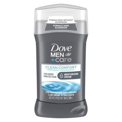 Dove Clean Comfort Deodorant Stick, 2 x 6 x 85 fl oz Case - Front/center packaged product image
