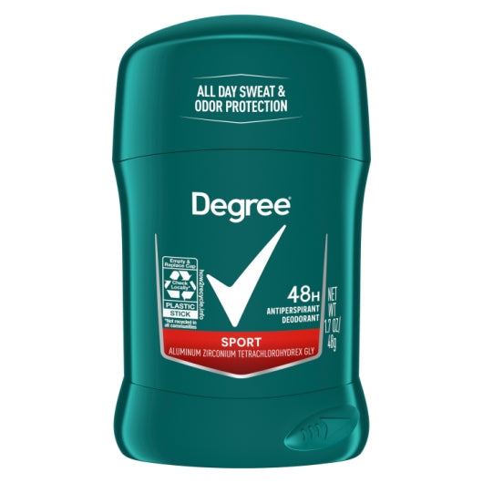 Degree Dry Protection Body Heat Activated 48 Hour Sport Anti-Perspirant Deodorant Invisible Solid, 2 x 6 x 1.6 fl oz