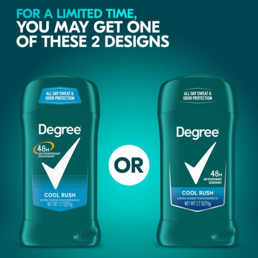 Degree 48 Hour Cool Rush Anti-Perspirant, 2 x 6 x 2.7 oz Case - Unclassified DOT image