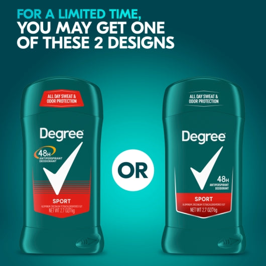 Degree Men 48 Hour Sport Anti-Perspirant Deodorant Stick, 2 x 6 x 2.6 fl oz Case - DOT product image 6