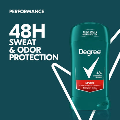 Degree Men 48 Hour Sport Anti-Perspirant Deodorant Stick, 2 x 6 x 2.6 fl oz Case - DOT product image 7