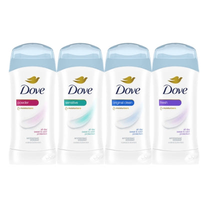 Dove Women'S Fresh Anti-Perspirant Deodorant Stick, 2 x 6 x 1.6 fl oz Case - Front/center packaged product image