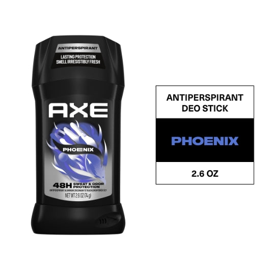Axe Men's 48 Hour Phoenix Anti-Perspirant Deodorant Invisible Solid, 2 x 6 x 2.6 oz Case - Nutrition facts label