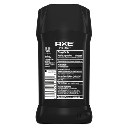 Axe Men's 48 Hour Phoenix Anti-Perspirant Deodorant Invisible Solid, 2 x 6 x 2.6 oz Case - Alternate product angle or state